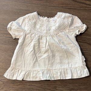 Kensie Girl White Lace Accent Tee